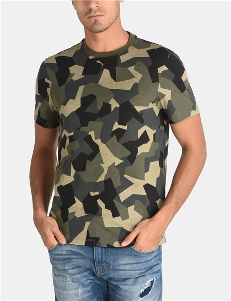 2018 OEM mens 100% cotton Camouflage t-shirt
